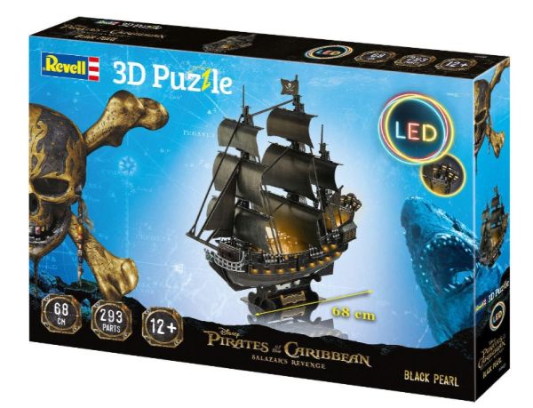 REV00155 - Puzzle 3D con LED - Black Pearl - 1