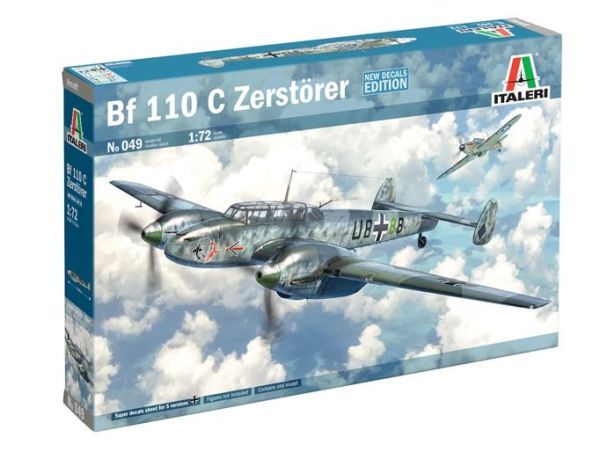 ITA0049 - Avión militar MESSERSCHMITT BF 110 C Zerstörer para ensamblar y pintar - 1