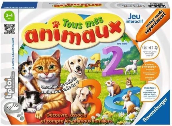 RAV008384 - Juego interactivo TIPTOI con bolígrafo - Tous mes animaux |a partir de 3 años - 1