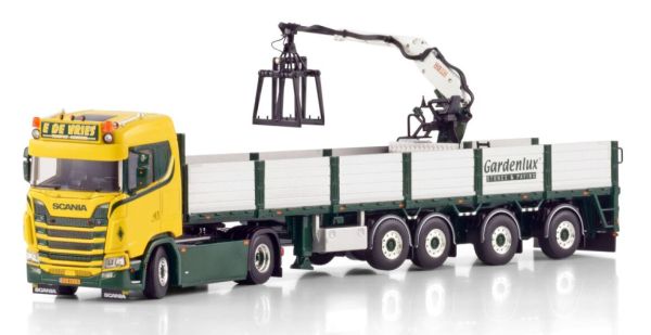 WSI01-4663 - SCANIA S Normal CS20N 4x2 con remolque de 4 ejes con grúa de descarga E.DE VRIES - 1