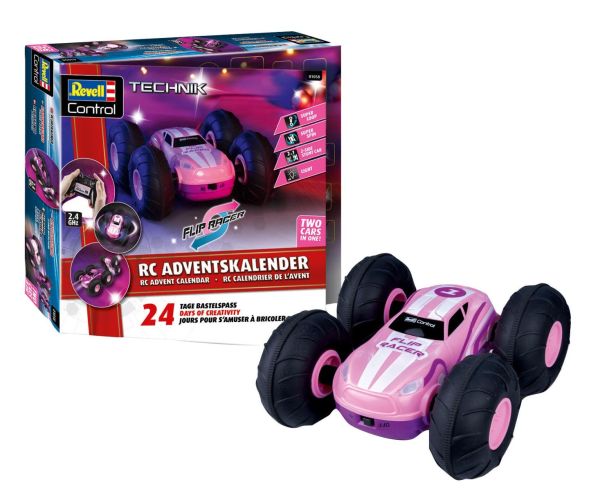 REV01058 - Calendario de adviento radiocontrolado: Flip Racer, rosa para armar - 1