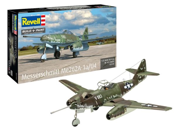REV03749 - Avión militar MESSERSCHMITT Me262A-1a/U4 para ensamblar y pintar. - 1