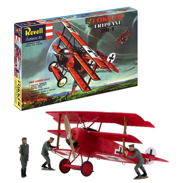 REV03762 - Avión militar triplano FOKKER DR.1 - 75 años de construcción de maquetas - 1