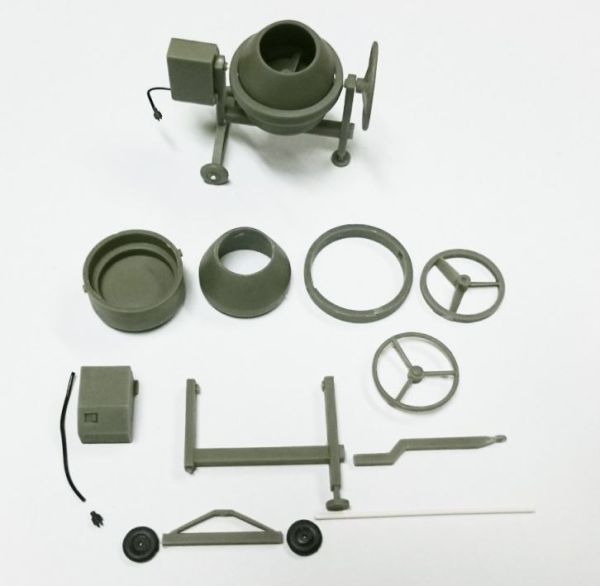 ART04850 - Kit de hormigonera gris de 45 x 45 mm para ensamblar y pintar - 1