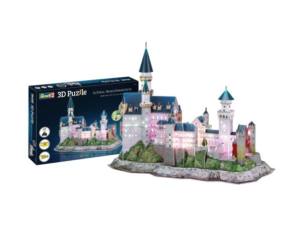 REV00151 - Puzzle 3D 148 Piezas Castillo de Neuschwanstein – Edición Led - 1