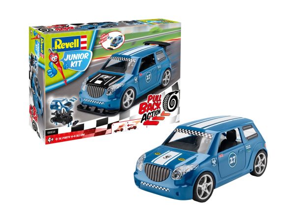 REV00834 - Coche de rally azul para montar y friccionar - 1
