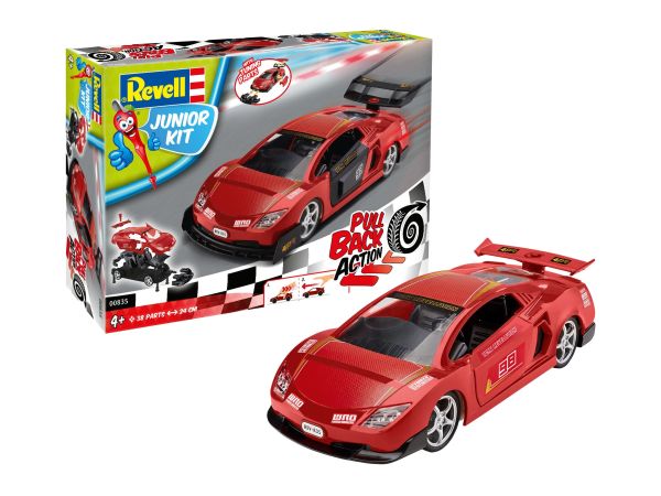 REV00835 - Coche de carreras rojo para montar y rozar - 1