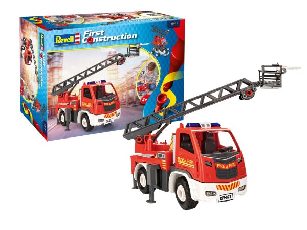 REV00914 - Mi primer juguete para construir - Carro de bomberos con escalera - 1