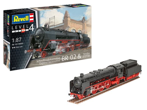 REV02171 - Locomotora de tren rápido BR 02 & Tender 2'2'T30 para montar - 1