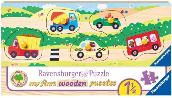 RAV03236 - Mis primeros puzzles de madera - Vehículos 5 Piezas - 1