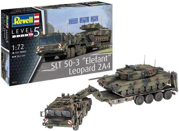 REV03311 - SLT 50-3 Elephant + Leopard 2A4 vehículo y tanque para montar y pintar - 1