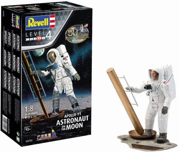 REV03702 - Astronauta del Apolo 11 en la luna con pintura para construir - 1