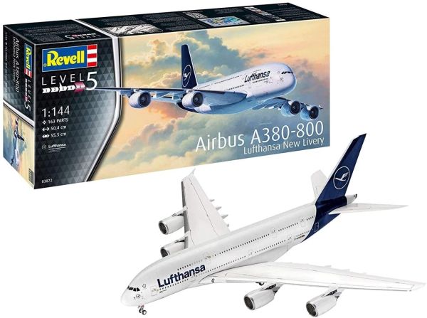 REV03872 - Avión Airbus A380-800 Lufthansa NUEVA DIBUJO para montar y pintar - 1