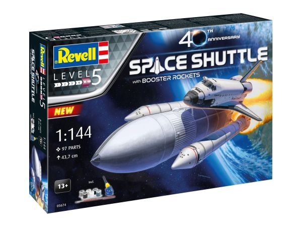 REV05674 - Juego de regalo de refuerzo 40 del transbordador espacial y los cohetes. Cumpleaños para armar y pintar - 1