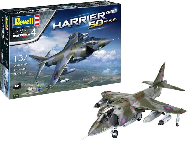 REV05690 - Avión de combate Harrier GR.1 con pintura para montar y pintar - 1