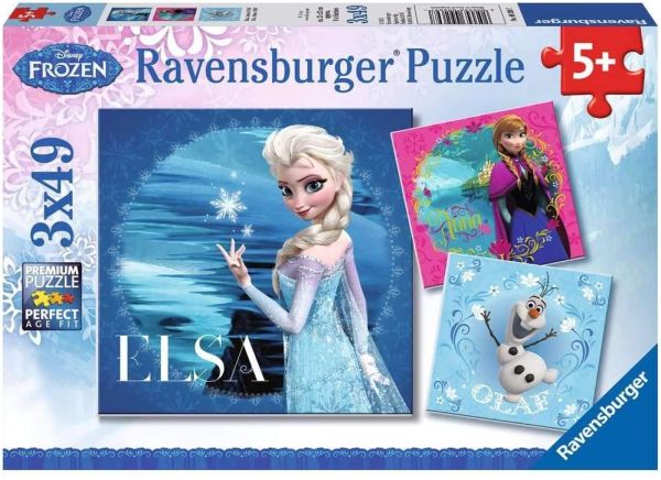 RAV092697 - Puzzle 3x49 Piezas Frozen Elsa Anna y Olaf - 1