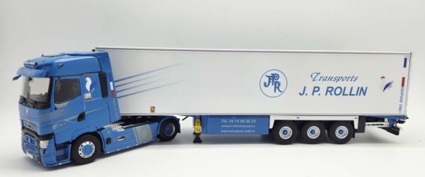 ELI118275 - RENAULT T high 4x2 2023 blau mit Kühlanhänger 3 Achsen - Transports J.J.ROLLIN - 1
