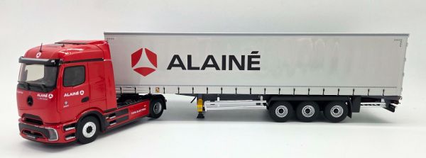 ELI118673 - MERCEDES-BENZ E-Actros 4x2 con remolque de lona de 3 ejes - ALAINE Transport - 1