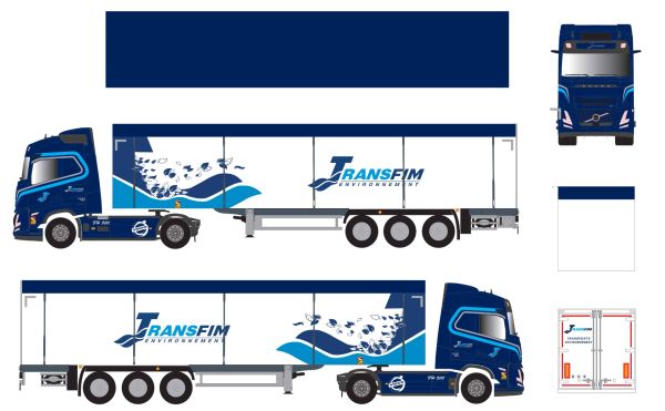 ELI118797 - VOLVO FH Aero 4x2 con remolque de piso móvil de 3 ejes TRANSFIM - 1