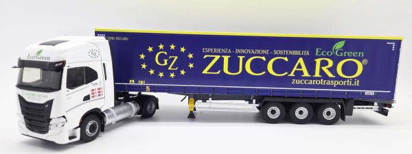 ELI118852 - IVECO S-WAY NP 4x2 con remolque de lona de 3 ejes, ZUCCARO TRANSPORTI BLU - 1