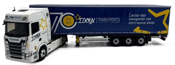 ELI118917 - SCANIA S 500 4x2 con semirremolque de lona (Tautliner) de 3 ejes – Transports IDOUX (70.º aniversario) - 1