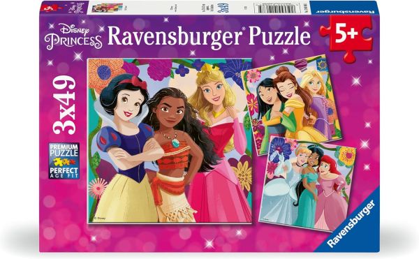 RAV12001068 - 3 Puzzles 49 piezas DISNEY Princesas - 1