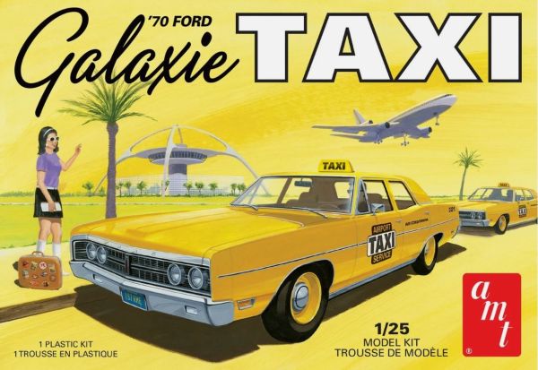 AMT1243M/12 - FORD Galaxie Taxi 1970 para montar y pintar - 1