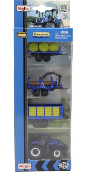 MST12563-A - Set NEW HOLLAND T7.185 HD con 3 rimorchi - 1