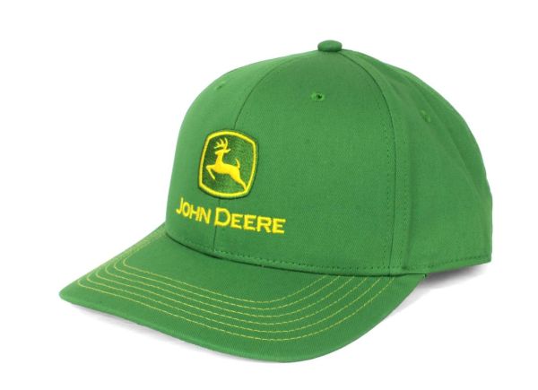 JA1308-0927-GR - Gorra verde JOHN DEERE con logotipo amarillo - 1