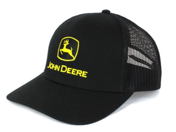 1308-3344-BK - Gorra negra JOHN DEERE con parte trasera de malla. - 1