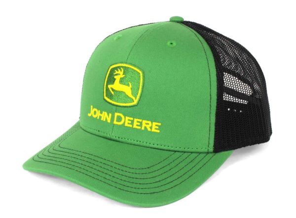 JA1308-3346-GRBK - Gorra verde JOHN DEERE con malla trasera negra - 1