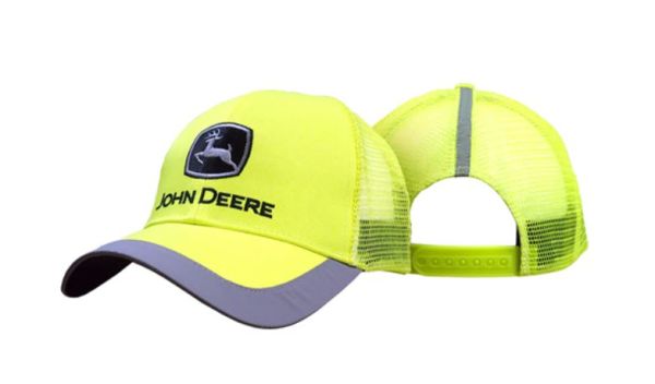 MC13080243YW - Gorra amarilla fluorescente John Deere con parte trasera de malla - 1