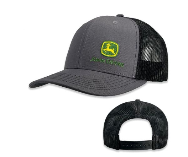 MC13080919BK - Gorra gris con malla negra de JOHN DEERE - 1