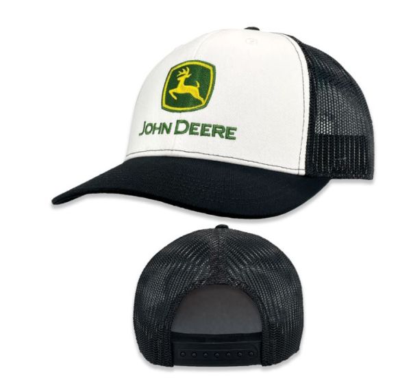 MC13083346WH - Gorra de malla blanca y negra JOHN DEERE - 1