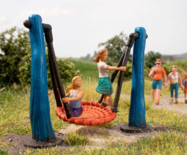 NOC13402 - Columpio nido de pájaro con micromovimiento - 7,6 x 3,6 x 7,5 cm - 1