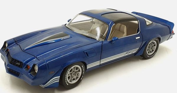 GREEN13691 - 1980 CHEVROLET Camaro Z28 con techo corredizo azul con franjas negras - 1