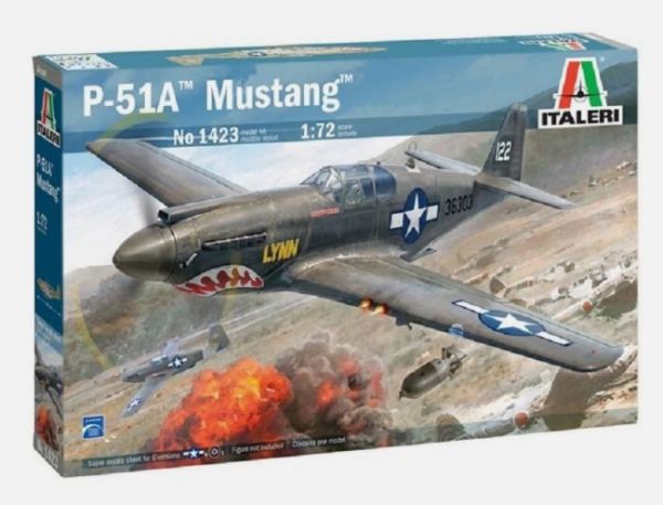 ITA1423 - Avión militar MUSTANG P-51A para ensamblar y pintar - 1