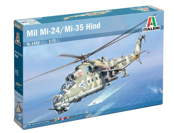 ITA1432 - Helicóptero MIL Mi-24 / Mi-35 Hind para ensamblar y pintar - 1
