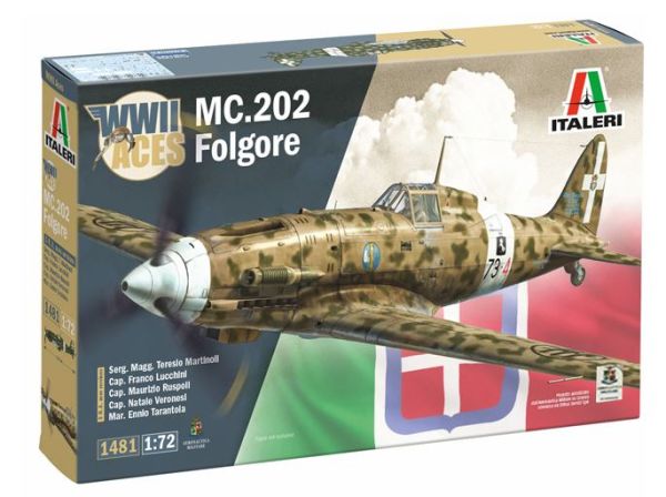 ITA1481 - Avión de combate MACCHI M.C.202 Folgore Aces para ensamblar y pintar - 1