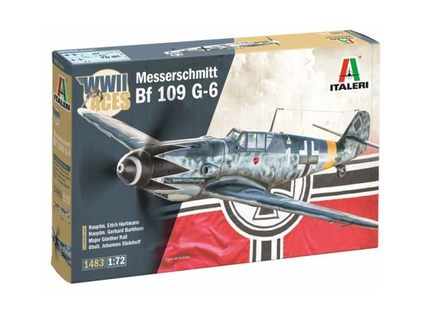 ITA1483 - Kit de avión militar Messerschmitt BF 109 G-6 (requiere montaje y pintura) - 1