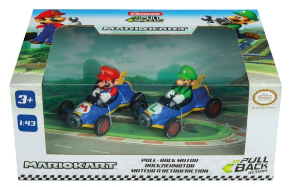 CARRERA15813018 - 2 karts de fricción con piloto MARIO KART - Mario y Luigi - 1
