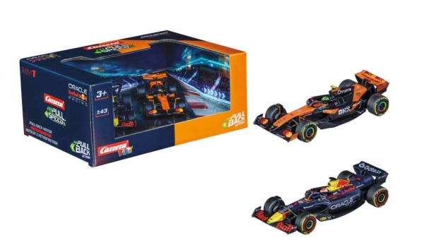CARRERA15813037 - Pack de 2 coches - ORACLE Red Bull RB21 # M. Verstappen / McLaren MCL39 #4 L. Norris - 1