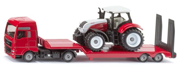 SIK1764 - Camión MAN 4x2 con plataforma portamaquinaria y STEYR CVT 6230 - 1