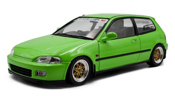 SOL1810408 - HONDA Civic - Solido Works 1991 Verde Neón - 1