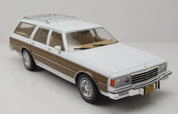 MOD18475 - Chevrolet Caprice Estate Wagon 1985, blanco y marrón. - 1