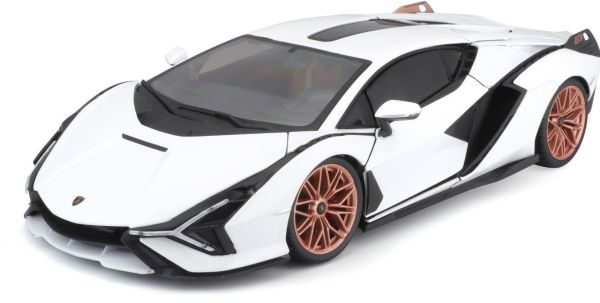 BUR11046W - LAMBORGHINI Sian Hybrid blanco y negro - 1
