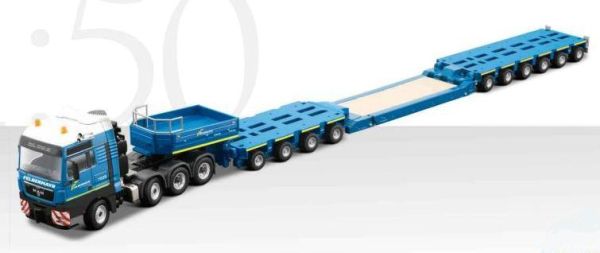 CON70177/04 - Remolque góndola rebajada MAN TGX XXL 8x4 con GOLDHOFER 10 ejes 