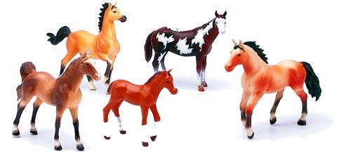 NEW05593C - Lote de 4 Caballos con Potro - 1