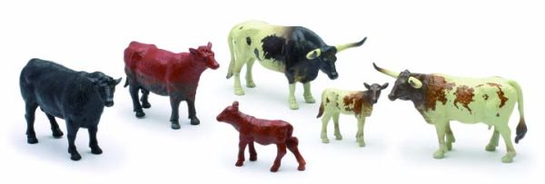 NEW05593F - Conjunto de 2 vacas, 2 terneros y 2 toros - 1