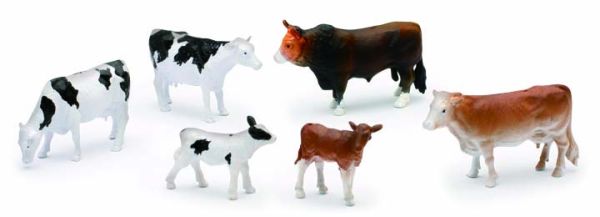 NEW05593E - Conjunto de 3 vacas en pie, 2 terneros y 1 toro - 1